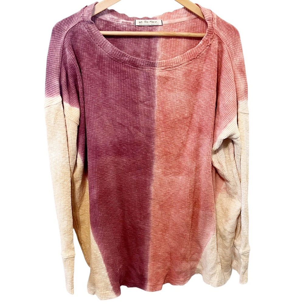 We The Free Logan Long Sleeve Star Anise‎ Knit Oversized Pullover Boho Medium